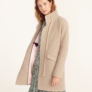 Cocoon coat in Italian stadium-cloth wool